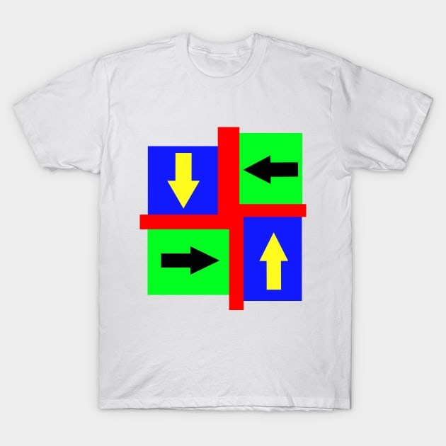 Arrows And Squares T-Shirt by simonjgerber